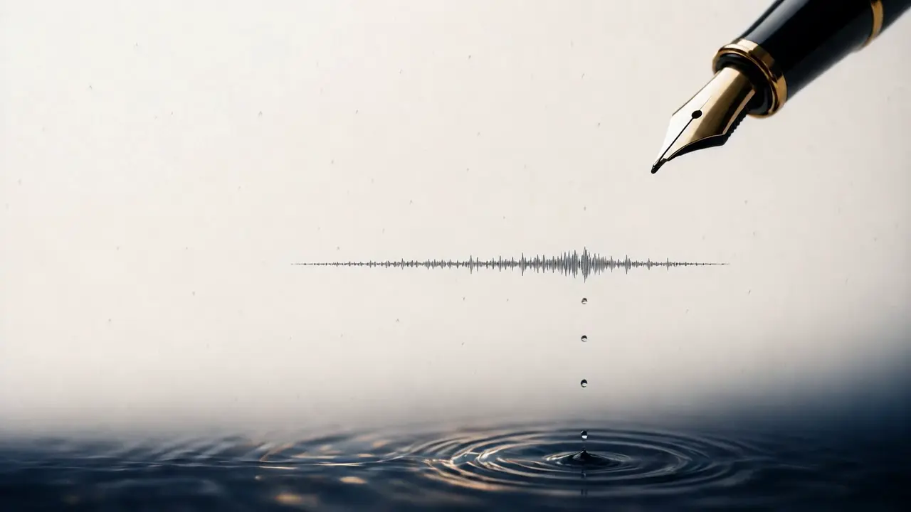 Une plume transforme une ligne écrite en onde sonore