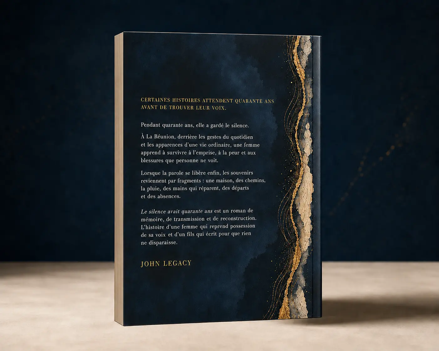 Verso du roman Le silence avait quarante ans