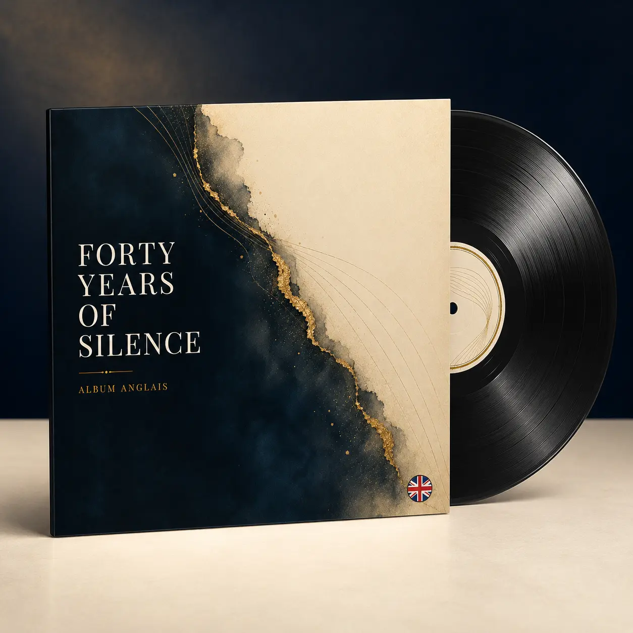 Recto du vinyle anglais Forty Years of Silence