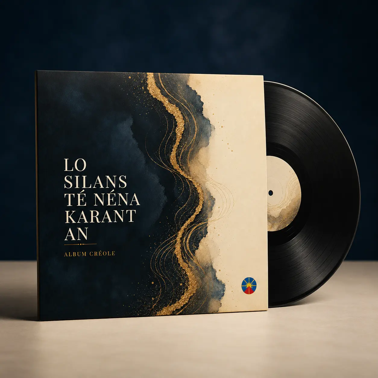 Recto du vinyle créole réunionnais Lo silans té néna karant an